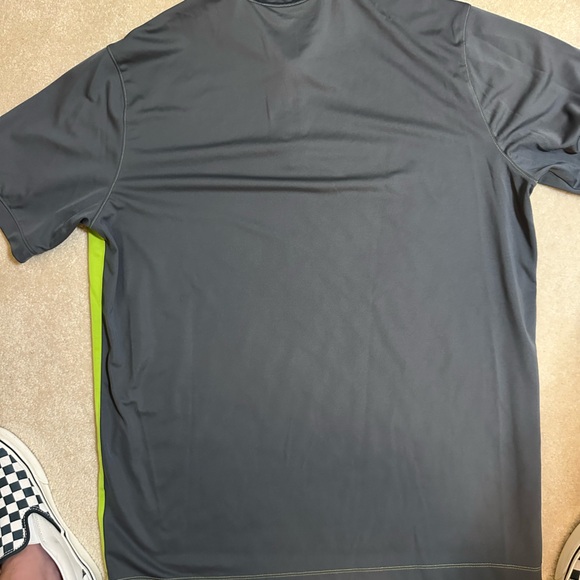 Nike Golf Mens‎ Dri Fit Short Sleeve Golf Polo Neon Green Gray Size XLarge - Picture 6 of 11